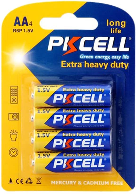 AA Batteries 1.5V R6P UM3 Heavy Duty Batteries,4PC